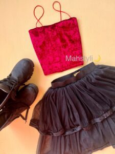 بند ماکارون مخمل - آبی درباری - Mahstyli