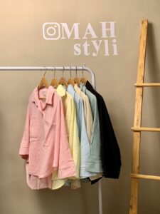 شومیز پاستیلی - آبی پاستیلی - Mahstyli