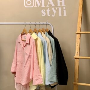 شومیز پاستیلی - آبی پاستیلی - Mahstyli